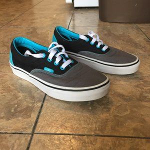 Vans Size 7.5, Teal, Grey, and Black